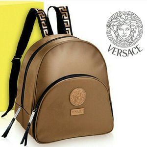 AUTHENTIC Versace Gold Luxury Backpack Rucksack 100% GENUINE